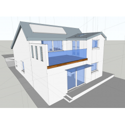 Newton House - extension to provide a family room and study at ground floor, and an increased kitchen space at first floor, with a large deck for alfresco dining